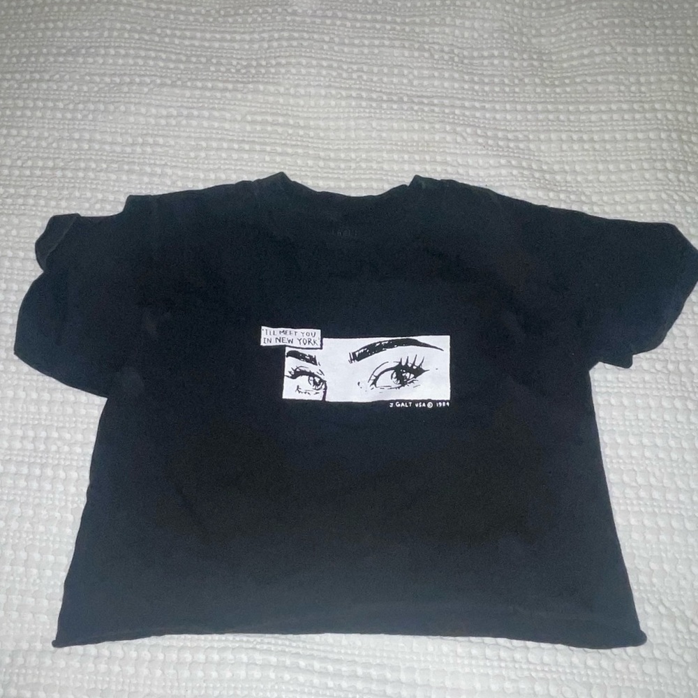 brandy melville cropped black tee